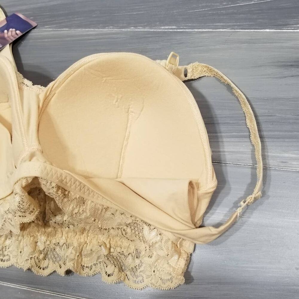 Cosabella Never Say Never Mommie Nursing Bra Maternity Blush Lace Large - Picture 7 of 12